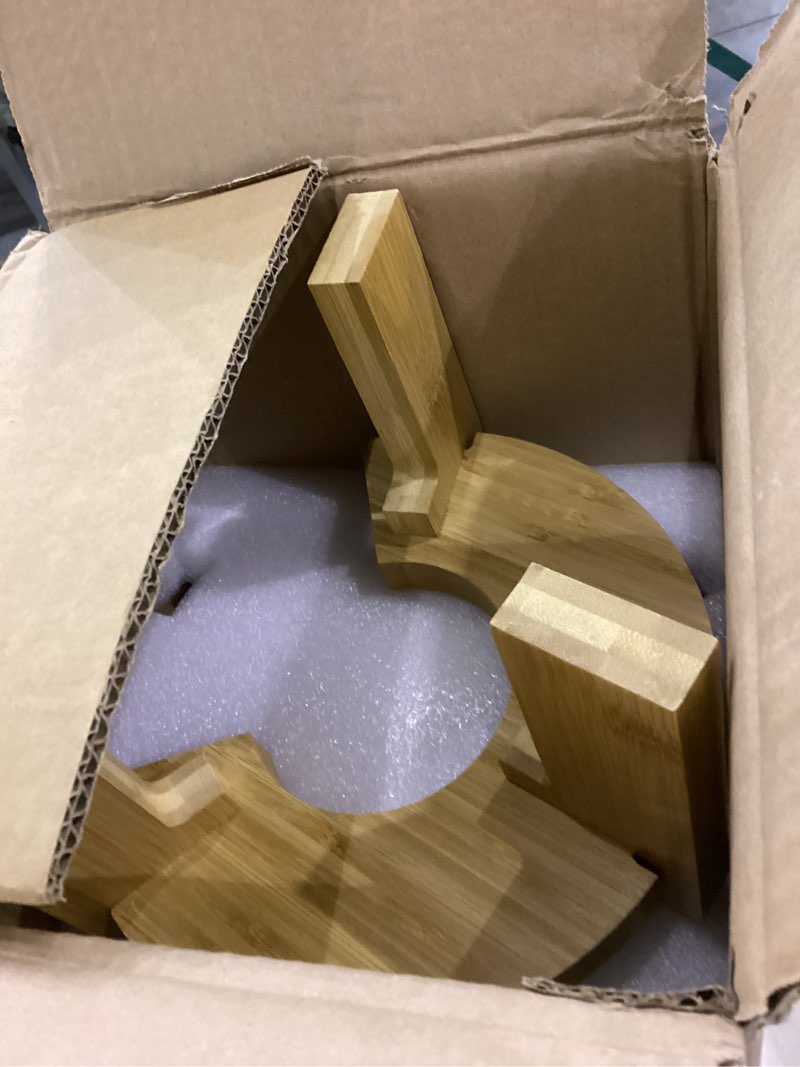 Condition photo showing Good Condition for 5L Glass Rice Dispenser, Cereal Container with Bamboo Stand, Large Airtight Food Storage Bin, Rice Organization Tank with Measuring Cup for Grain Coffee Beans Dry Food