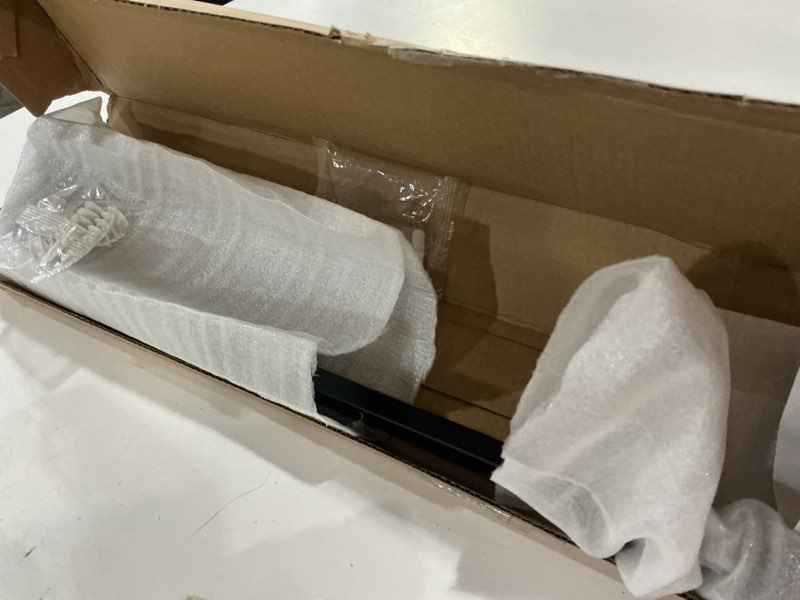 Condition photo showing As Is for kokosiri 24-inch single towel bar, bathroom kitchen towel holder, wall mounted sus304 stainless steel towel rack, matte black, b4003bk-l24 matte black 24-inch