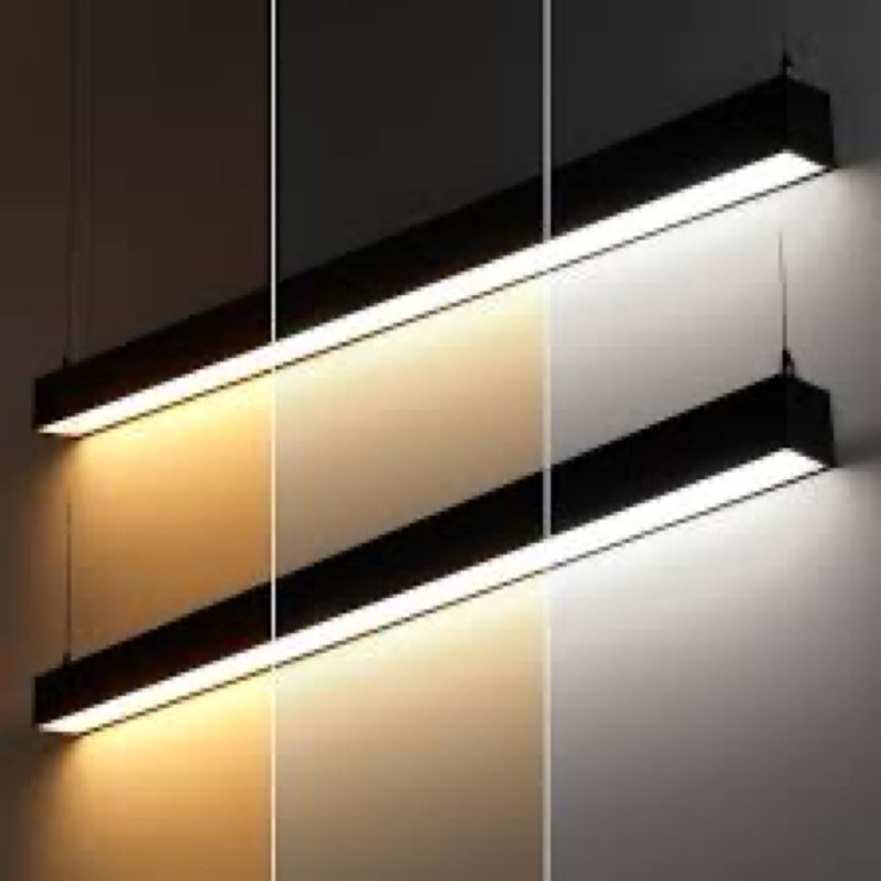 LEONLITE 4FT Linkable LED Linear Light, Dimmable Architectural LED Suspension Office Lighting Fixtur