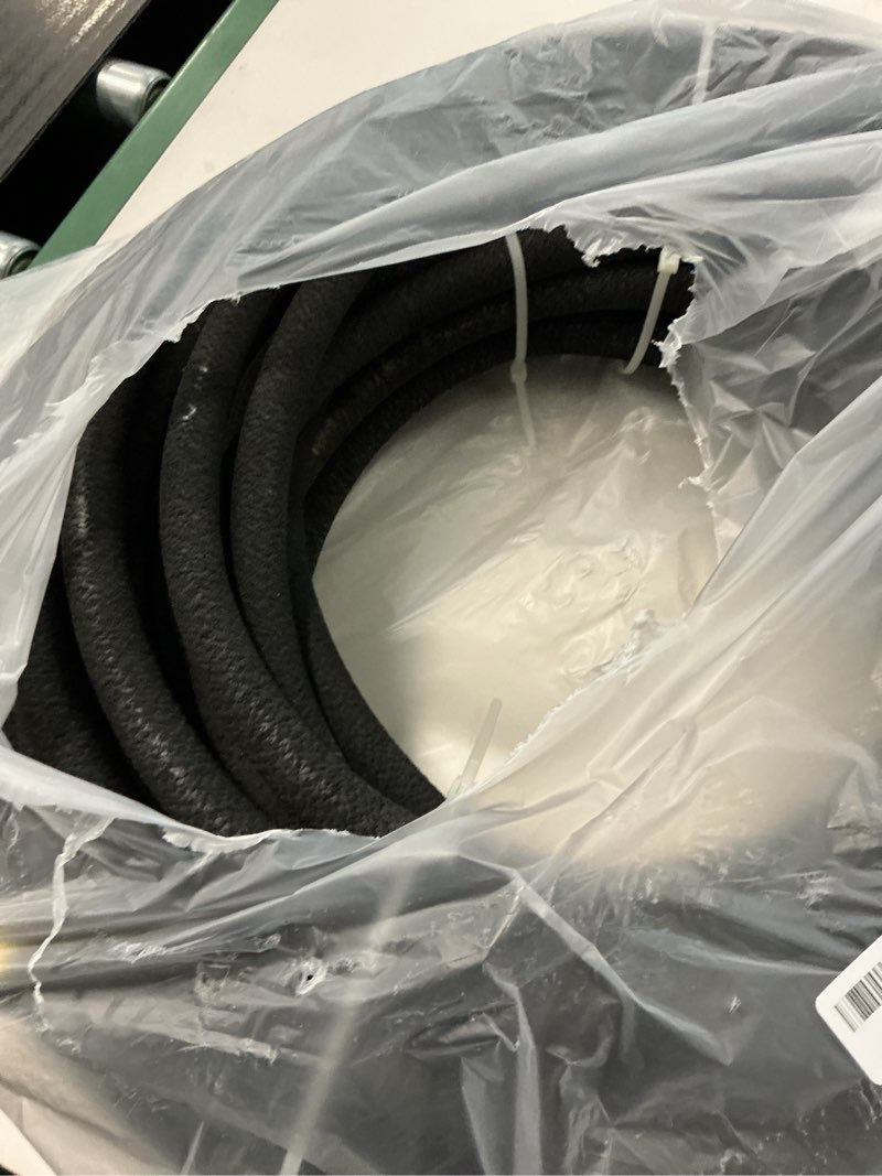 Condition photo showing Good Condition for 5/8" 100ft heavy duty soaker hose with brass connectors – ultra-flexible drip irrigation for gardens, lawns & raised beds 100 ft-5/8
