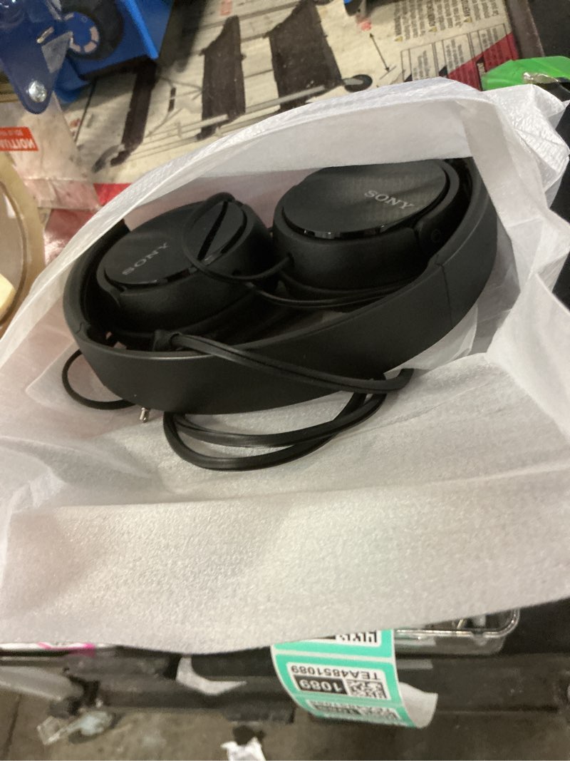 Condition photo showing As Is for sony zx series wired on ear headphones - black (mdr-zx110)
