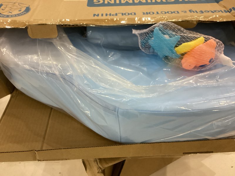 Condition photo showing New/Like New for Baby Swim Float with UV Protection Sunshade Infant Pool Float Add Tail for 3-24 Months Blue