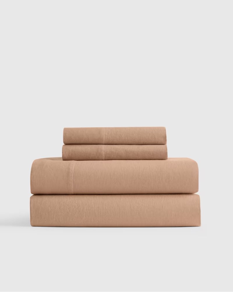 european linen sheet set size: king solid: latte