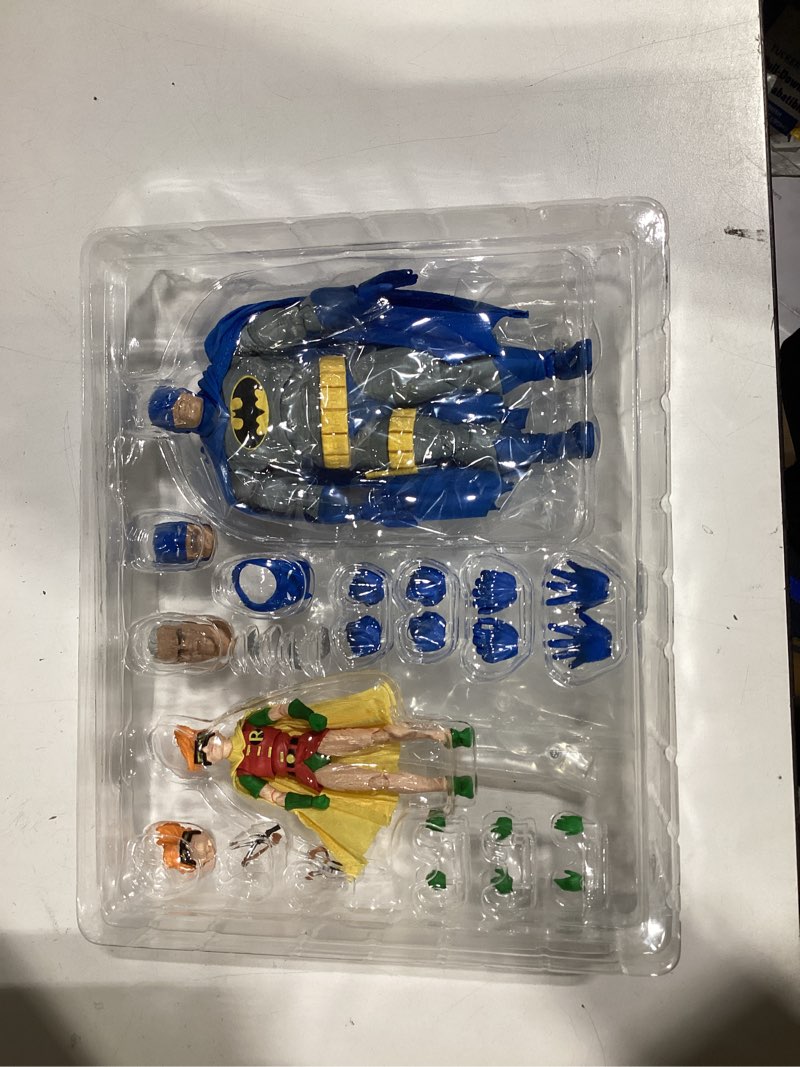 Condition photo showing Good Condition for mafex no.139 batman blue version & robin the dark knight returns total height approx. 6.3/4.3 inches (160/110 mm) painted action figure