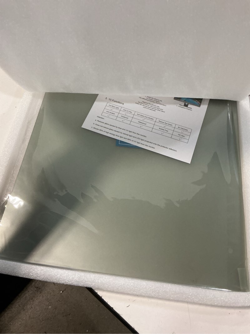 Condition photo showing New/Like New for zyy 20-22 inch anti blue light screen protector for diagonal 20,21.5,22 inch monitor, desktop pc uv blocking filter (19 5/16 x 12 1/2) for eye strain, hanging computer screen blue light blocker 1 pack: 20"-22" diagonal