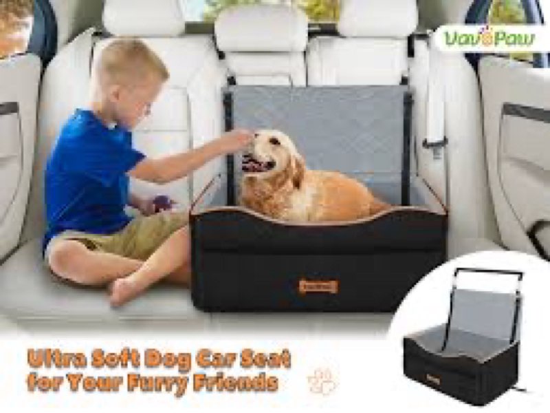 VavoPaw Medium Dog Car Seat, Dog Booster Seat Under 50Lbs or 2 Small Dogs Washable, Pet Car Seats wi