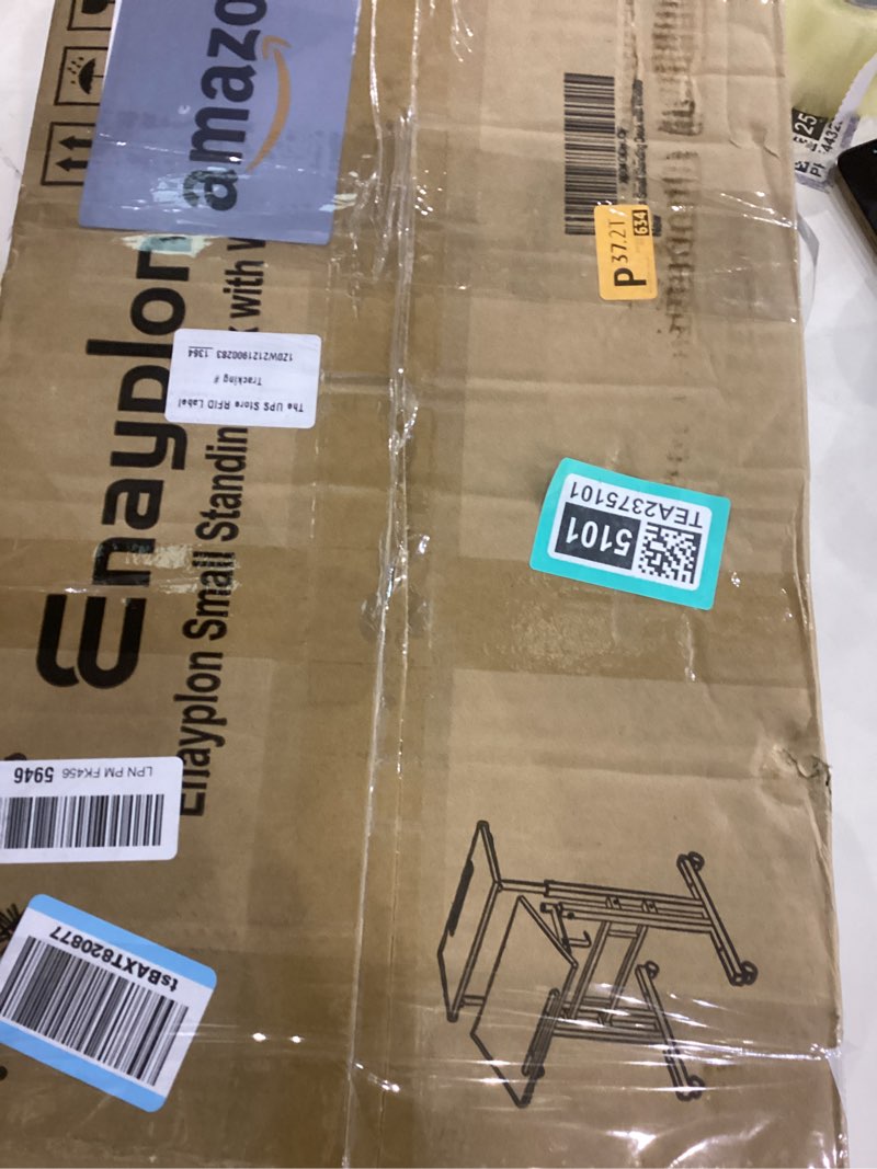 Condition photo showing New/Like New for Enayplon Small Standing Desk with Wheels, Mobile Stand Up Desk, Portable Standing Table on Wheels fo