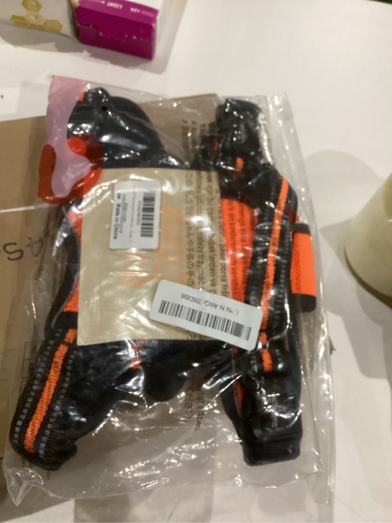 Condition photo showing Good Condition for rabbitgoo Dog Harness for Large, No Pull Pet Harness with 3 Buckles, Adjustable Soft Padded Dog Vest with Instant Control Handle, Easy Walking Reflective Pet Vest for Large Dogs, Orange, L