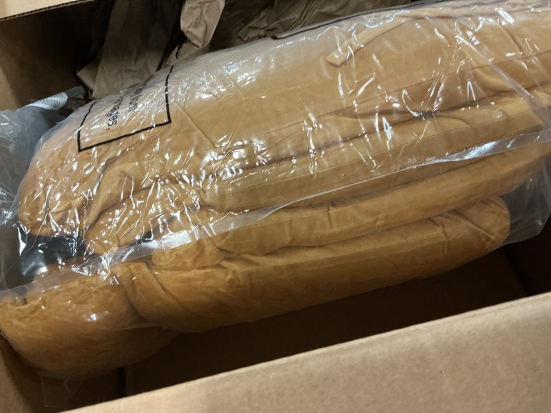 Condition photo showing Good Condition for Nuanchu Memory Foam Chair Cushions Set of 4, Thick Indoor Seat Cushions for Dining Chairs Tufted Seat Pads for Kitchen, Dining Room, Office,(Turmeric Yellow,16.5"x16.5"x4") Turmeric Yellow 16.5"x16.5"x4"