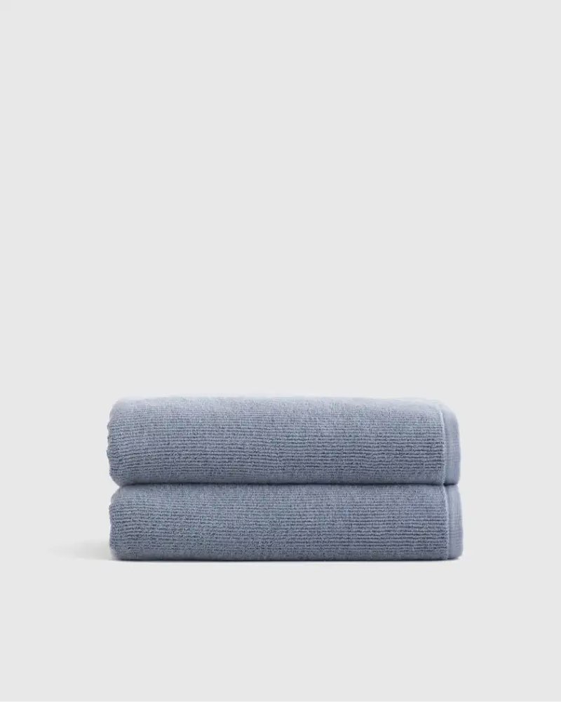 quince turkish ribbed quick dry bath towel set of 2
