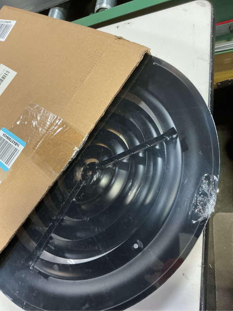 Condition photo showing Good Condition for Handua 10" [Neck Size] Steel Round Air Supply Diffuser for Ceiling - Black - Outer Dimension: 13-15/16"