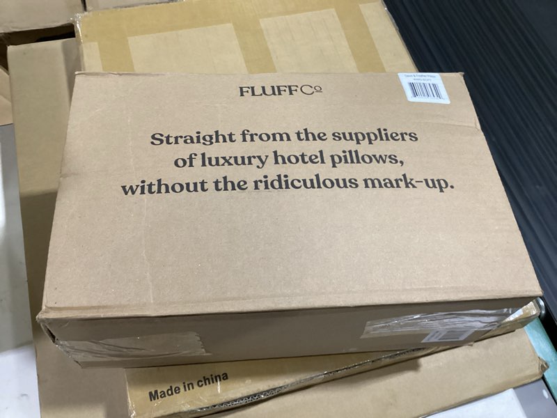 Condition photo showing Good Condition for fluffco zen pillow down pillow with 600 fill power white duck down stomach sleeper pillows - luxury, hotel quality, 300 thread count - 100% cotton feather pillows - (soft, king size - 1 pack)