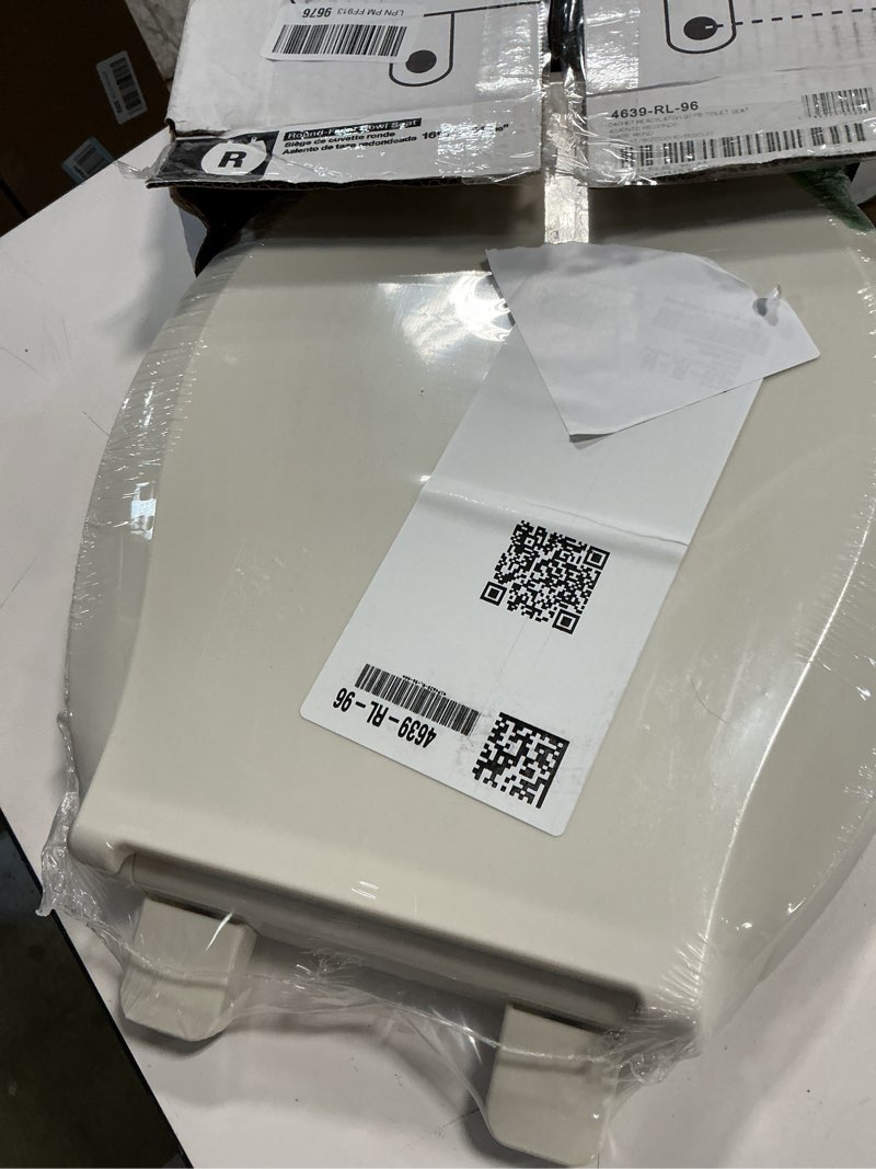 Condition photo showing New/Like New for kohler k-4639-rl cachet readylatch round-front quiet-close toilet seat - off white