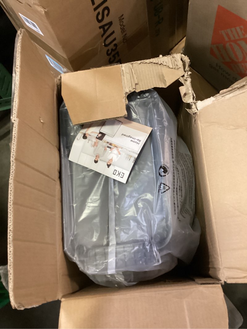 Condition photo showing As Is for EKO Hudson Slim 50L / 13.2 Gallon Kitchen Trash Can with Lid, Stainless Steel Step Garbage Can for Kitchen or Home, Space-Saving Garbage Can with Soft Close Lid, Stay-Open, Liner Ring, Handle 50 Liter - Slim