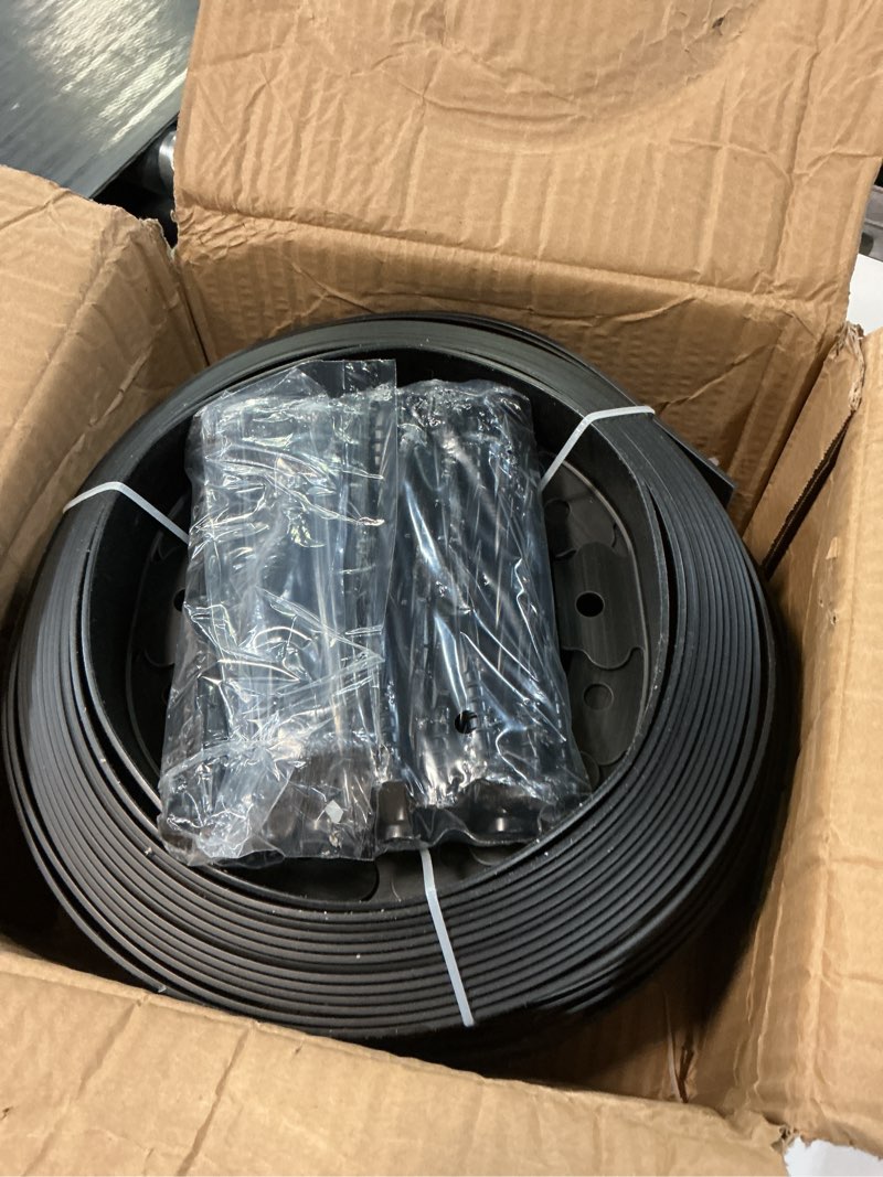 Condition photo showing New/Like New for gardzen 1.5" x 100' landscape edging kit, garden edging coil comes with 120 pcs spikes, no dig lawn border 100ft