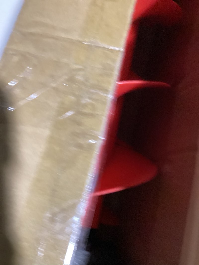 Condition photo showing New/Like New for Lounsweer Ice Auger 6 Inch Floating Rotating Diameter Ice Fishing Auger Drill Bit with 2 Blades Nylon Attachment Convenient Fast Cutting Outdoor Equipment Tool for Deep Waters Fishing red