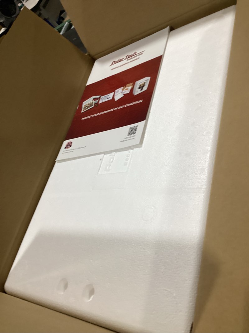 Condition photo showing As Is for box usa shipping kits small, 9.5"l x 9.5"w x 7"h 1-pack | insulated shipment kit containing white corrugated carton with lid for packing, shipping and storage