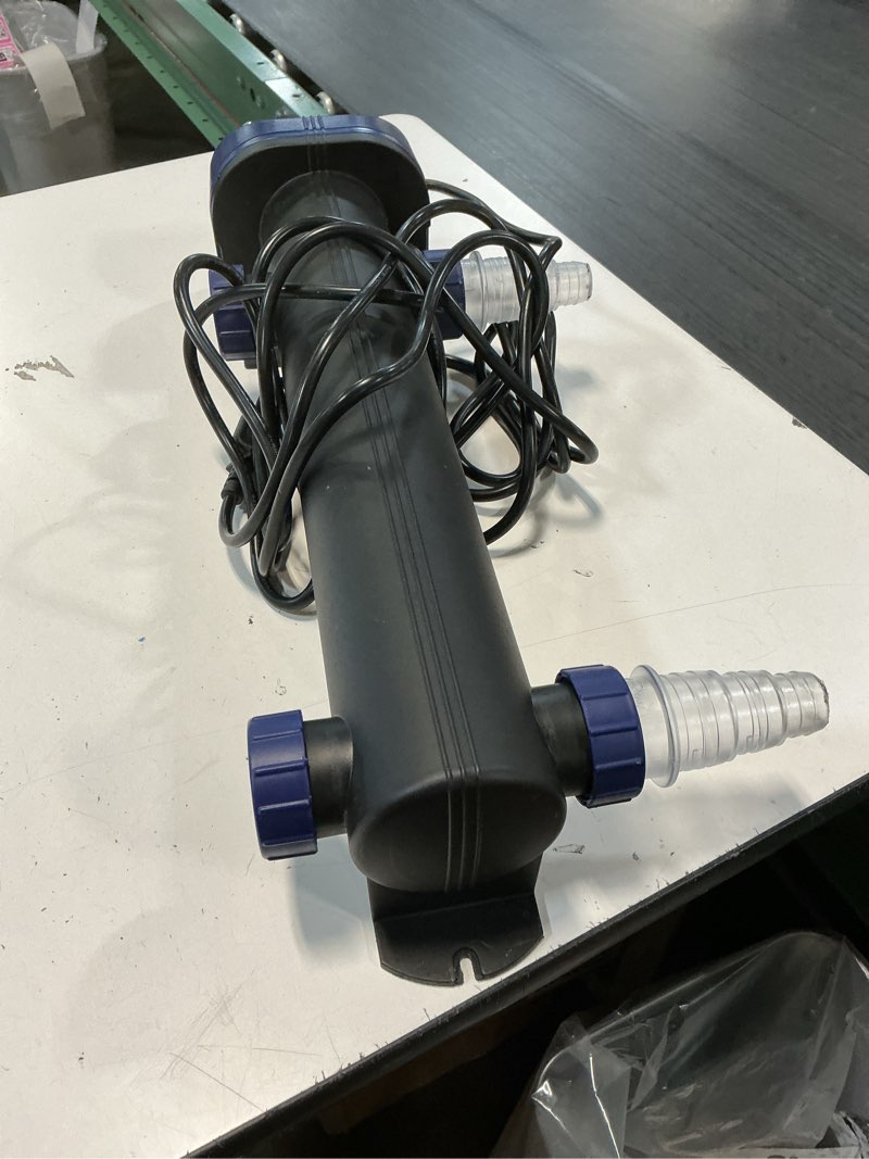 Condition photo showing As Is for the pond guy ultrauv ultraviolet pond water clarifier, epa registered uv light, planktonic algae & green water uvc treatment, plant, koi fish, duck, turtle, & aquatic life safe, 55 watt