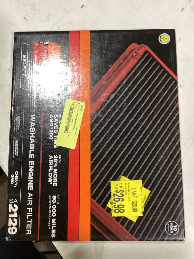 Condition photo showing Good Condition for k and n washable engine air filter chevy gmc   sa2129