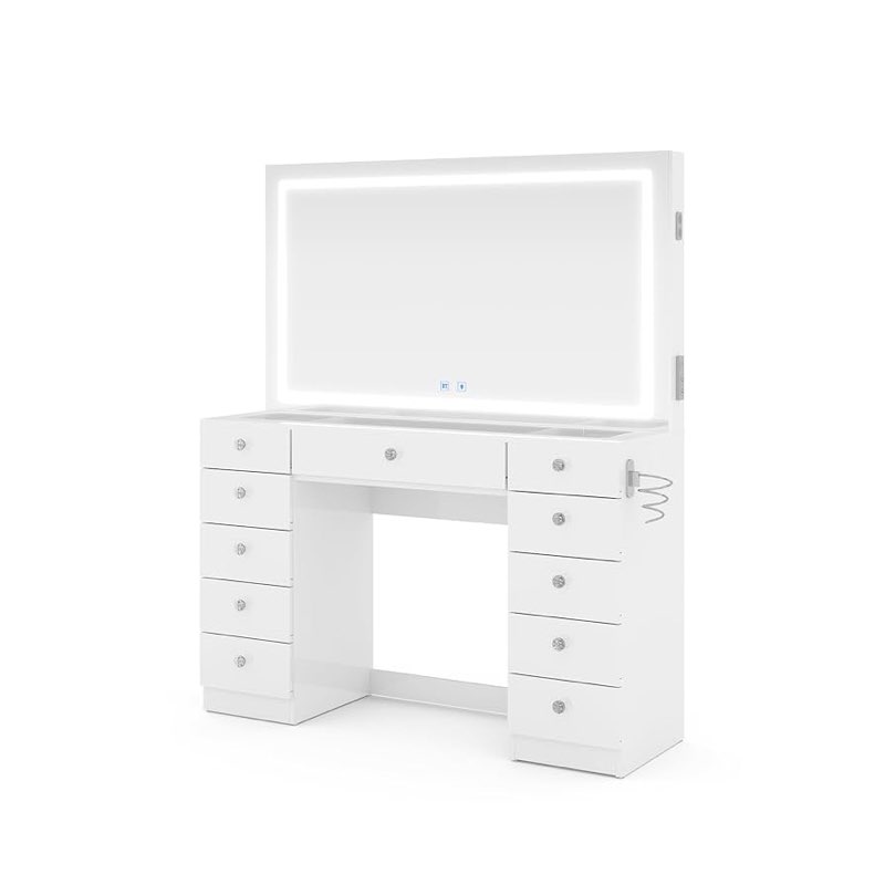 Amelia Premium Vanity Table With Bluetooth Speakers And 11 Spacious Drawers ( incomplete box  2  of 2 )