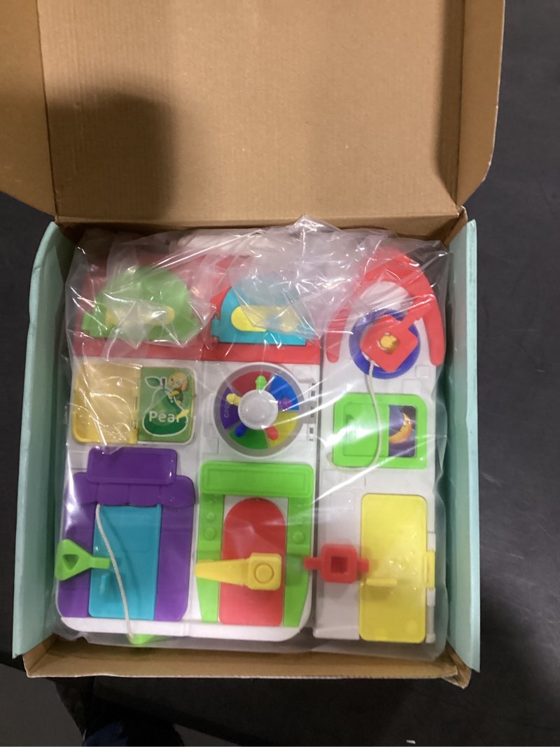Condition photo showing Good Condition for toddler toys for 1-2 year old boy, musical montessori busy board, early educational toy for toddlers 1-3, motor skills developmental toy for 12-18 month age, birthday gift for 1+ year old boy girl multi