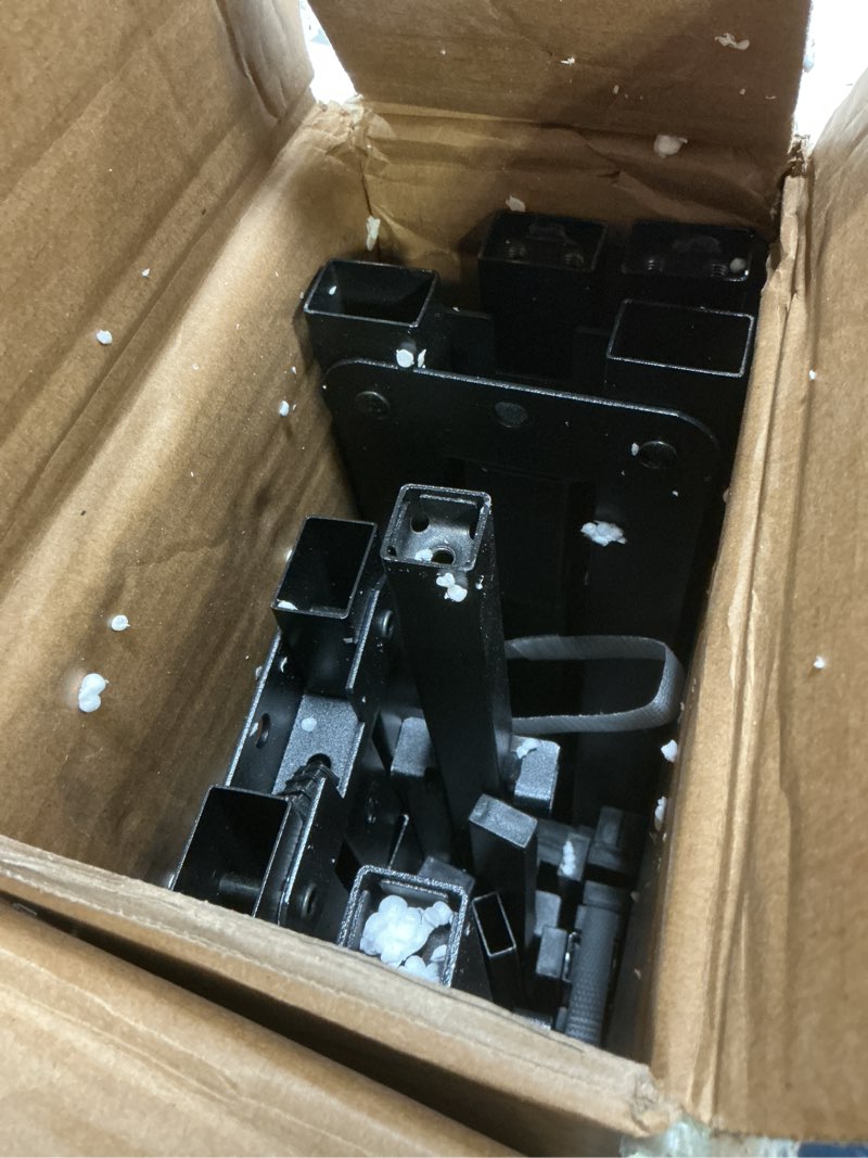 Condition photo showing As Is for 14 inch queen metal bed frame,3500lbs heavy duty noise-free bedframe with mattress retainers,headboard compatible,no box spring needed,easy assembly,round feet