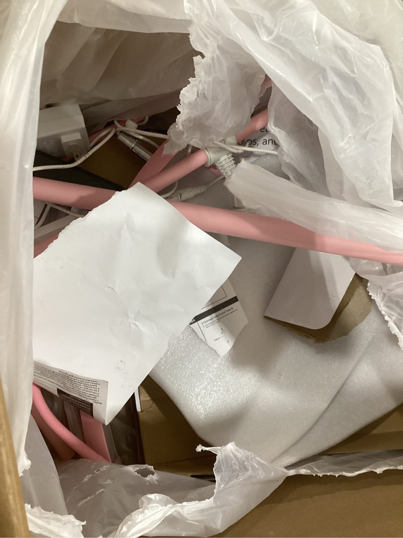 Condition photo showing As Is for lash light - led half moon - esthetician light for lash studios, artists, salons - easy setup, adjustable brightness warm to cool (pink 28 inch)