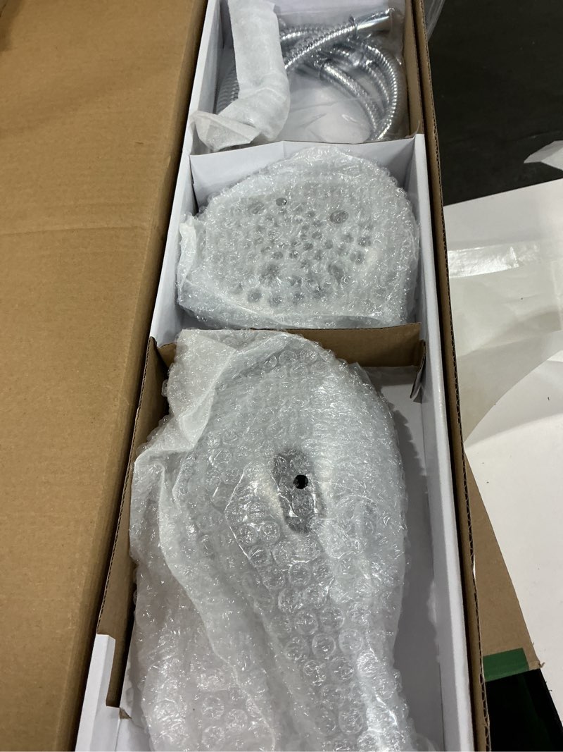 Condition photo showing New/Like New for High Pressure Handheld/Rain 82-mode 3-way Shower Head Combo with 25.75" Adjustable Drill-free Stainless Steel Slide Bar, Pet & Tub Power Wash and Anti-clog Nozzles, with 5ft Hose - Polished Chrome