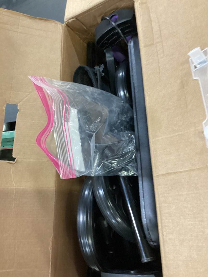 Condition photo showing As Is for homland ergonomic light rollator walker, 17lb walkers for seniors with seat | 350lb capacity, 8\" all-terrain wheels, adjustable height, easy to assemble, ergonomic seat, aluminum frame, purple incomplete