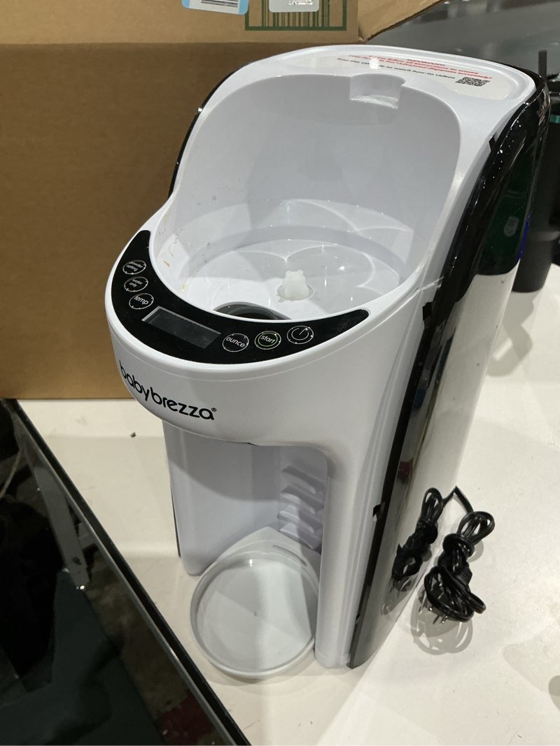 Condition photo showing As Is for baby brezza new and improved formula pro advanced formula dispenser machine - automatically mix a warm formula bottle instantly - easily make bottle with automatic powder blending, white