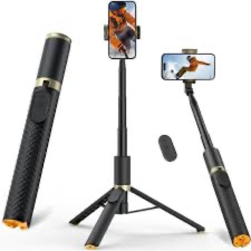 Vimose Phone Tripod & Selfie Stick with Remote, Portable, Lightweight for Video Recording Vlog, Exte