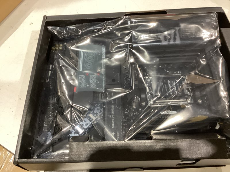 Condition photo showing Good Condition for https://www.amazon.ca/rog-motherboard-switcher-q-release-networking/dp/b0ddznzf76?th=1#:~:text=asus%20rog%20strix%20x870e%2de%20gaming%20wifi%20amd%20am5%20x870%20atx%20motherboard%2018+2+2%20power%20stages%2c%20dynamic%20oc%20switcher%2c%20core%20flex%2c%20ddr5%20aemp%2c%20wifi%207%2c%205x%20m.2%2c%20pcie%c2%ae%205.0%2c%20q%2drelease%20slim%2c%20usb4%c2%ae%2c%20ai%20ocing%20&%20networking
