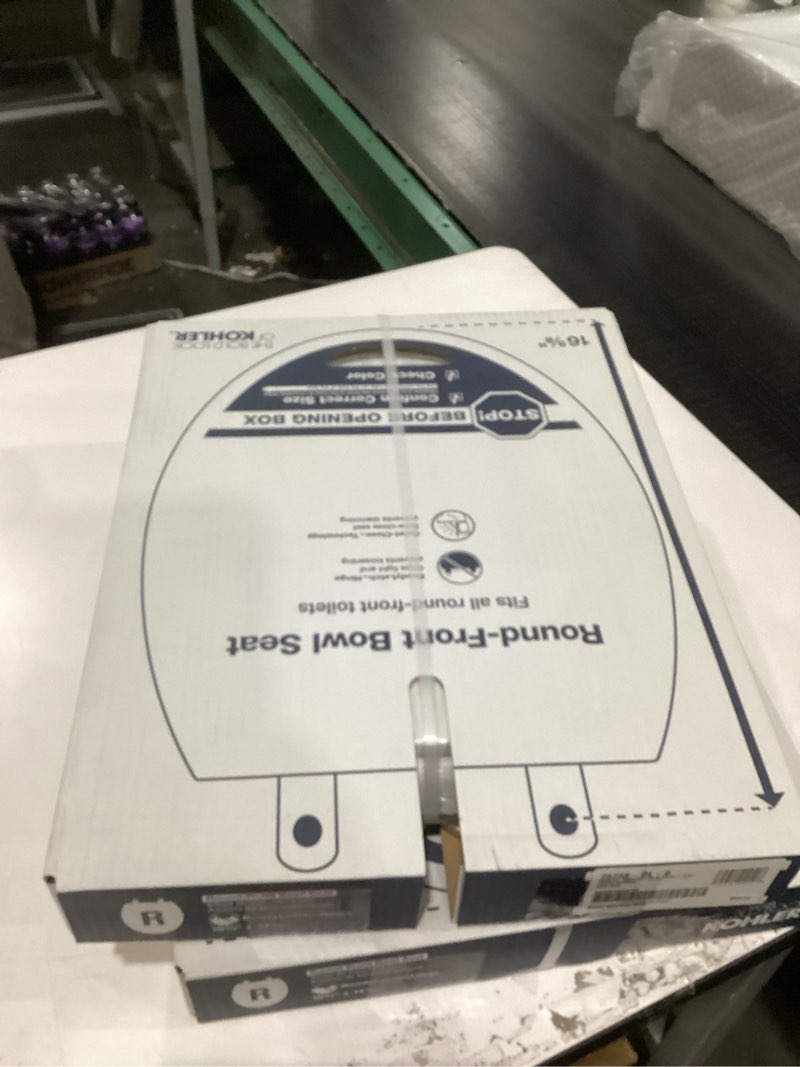 Condition photo showing New/Like New for KOHLER Cachet Nightlight Round Toilet Seat Soft Close, ReadyLatch®, White White Round Night Light