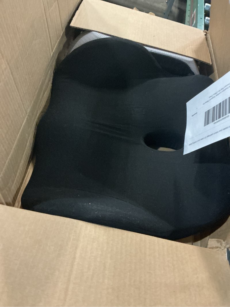 Condition photo showing Good Condition for Lexeme X Large Memory Foam Seat Cushion Lumbar Support Pillow for Sciatica & Tailbone Pressure Relief Coccyx Pad for Office Chair, Car,Wheelchair,Home,Office Black