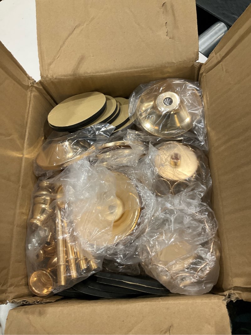 Condition photo showing Good Condition for Crystal Metal Tealight Candlestick, Bling Bowl Candelabras, Tall Crystal Candle Holders Elegant Candle Centerpiece for Dining Table Wedding Home Mantel Decor(Golden, 4Sets(12 Pcs)) Golden 4Sets(12 Pcs)