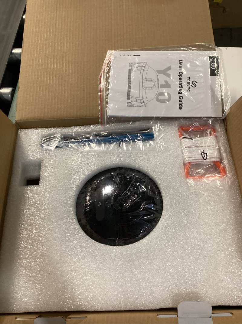 Condition photo showing New/Like New for ???? ??????? tasvac cordless robotic pool cleaner, automatic pool vacuum, 90 mins runtime, powerful, self-parking, lightweight, ideal for flat above/in-ground pool up to 65 feet/1100 sq.ft