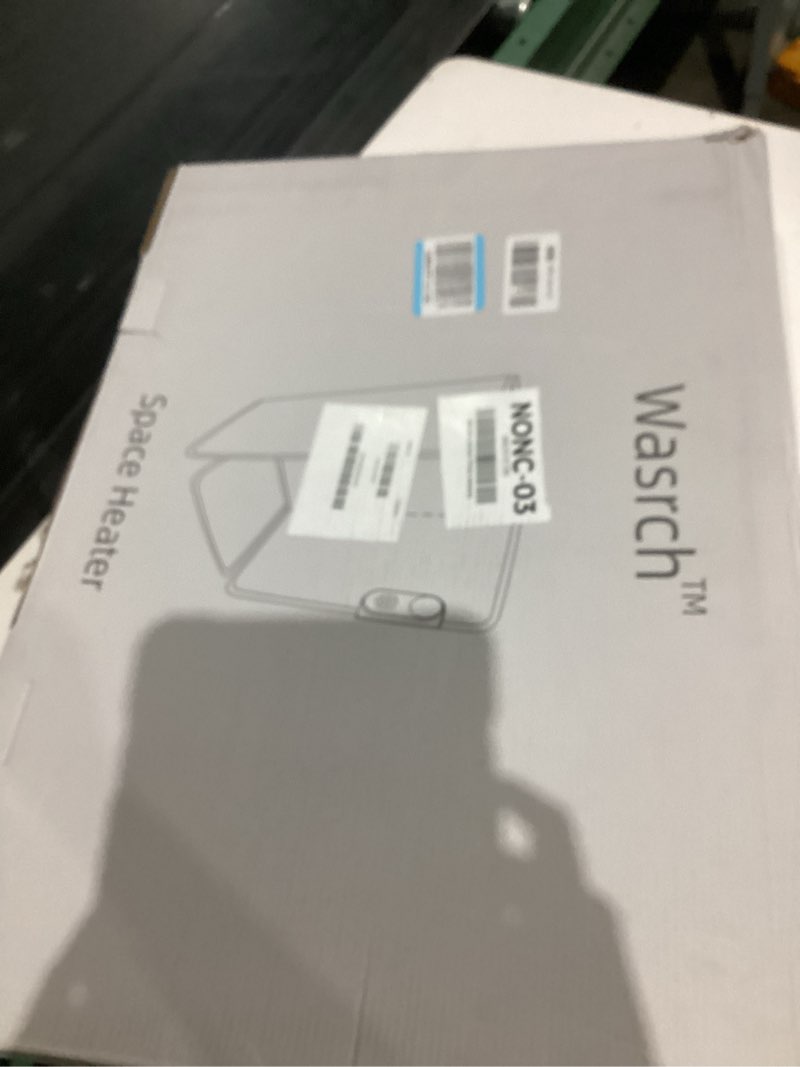 Condition photo showing As Is for Portable Space Heater for Office & Home, Safe for Legs, Ankles, Foldable Silent and Energy Efficient With Thermostat & Timer and Auto Shut Off