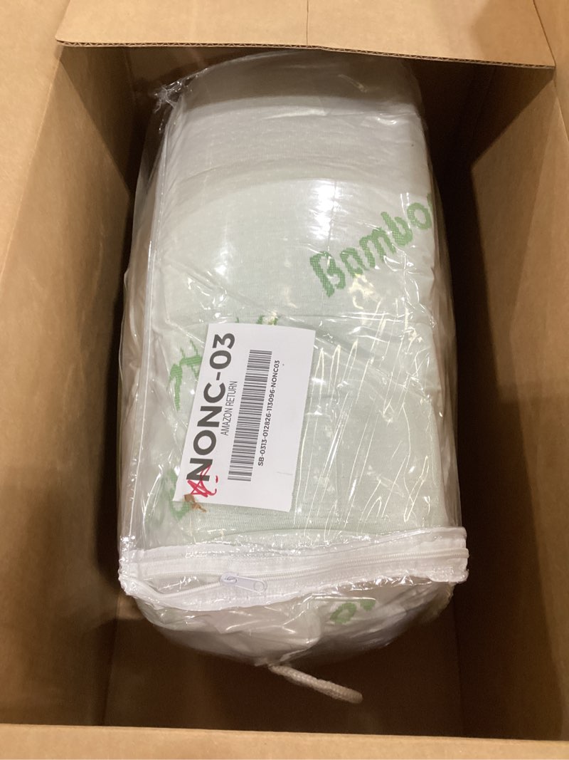 Condition photo showing New/Like New for Ultra Soft King Size Mattress Topper - Viscose Made from Bamboo Pillow Top Mattress Pad for Back Pain Relief - Naturally Cooling for Hot Sleepers, Green Green King