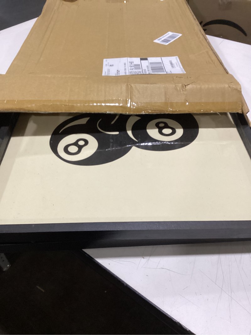 Condition photo showing Good Condition for Heiple Framed Set of 3 Poker Wall Art Lucky You Poster, Trendy Retro Wall Art for Queen of Hearts Wall Art Rustic Vintage Farmhouse Home Wall Decor (Black, 16"x24") 16"x24" Black