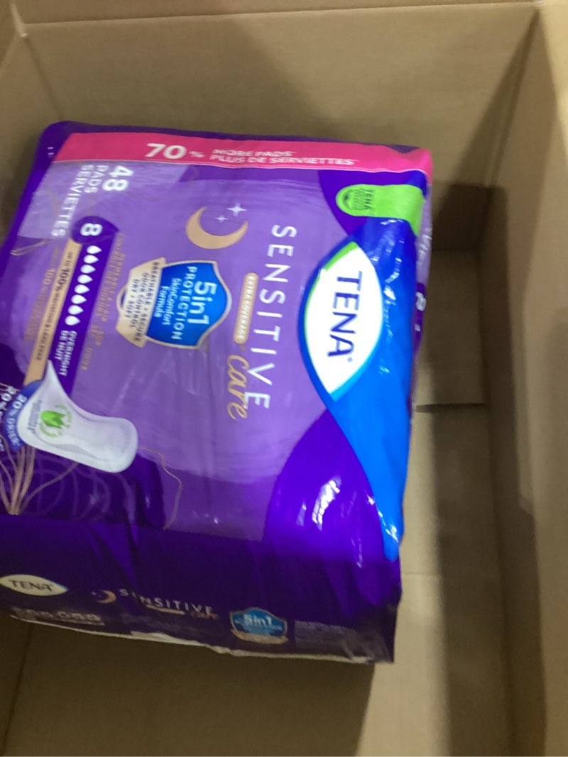 Condition photo showing New/Like New for TENA Sensitive Care Incontinence Pads, Bladder Control & Postpartum for Women, Overnight Absorbency, Extra Coverage - 90 Count