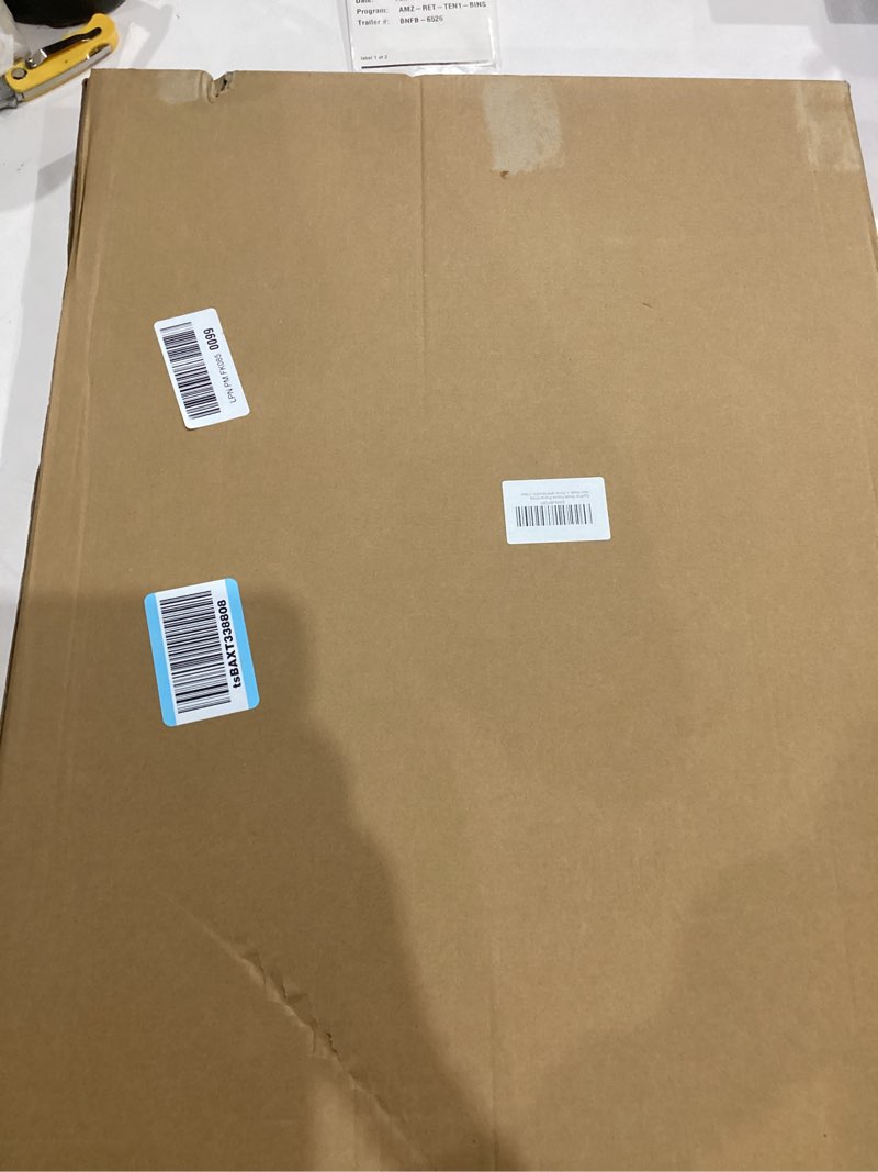 Condition photo showing As Is for Egofine 18x24 Solid Wood Picture Frame, Made of Solid Wood Covered by Plexiglass 16x20 with Mat 18x24 without Mat, Poster Frame for Wall Mounting Photo Frame Vertically or Horizontally, White White 18x24