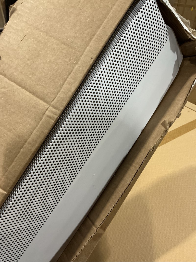 Condition photo showing As Is for Baseboarders Basic Series 6 ft (72in) Galvanized Steel Slip-On Baseboard Heater Cover + Left & Right Endcaps, Rust Resistant, White, for Hydronic Hot-Water Systems 6 Feet PANEL+ENDCAPS