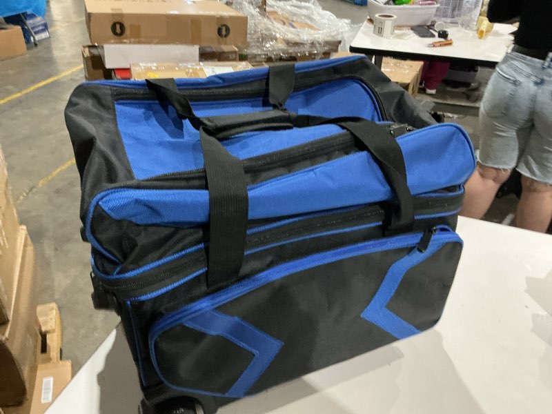 Condition photo showing Good Condition for 3 ball bowling bag with wheels, rolling bowling bag 3 ball roller with multi-poc