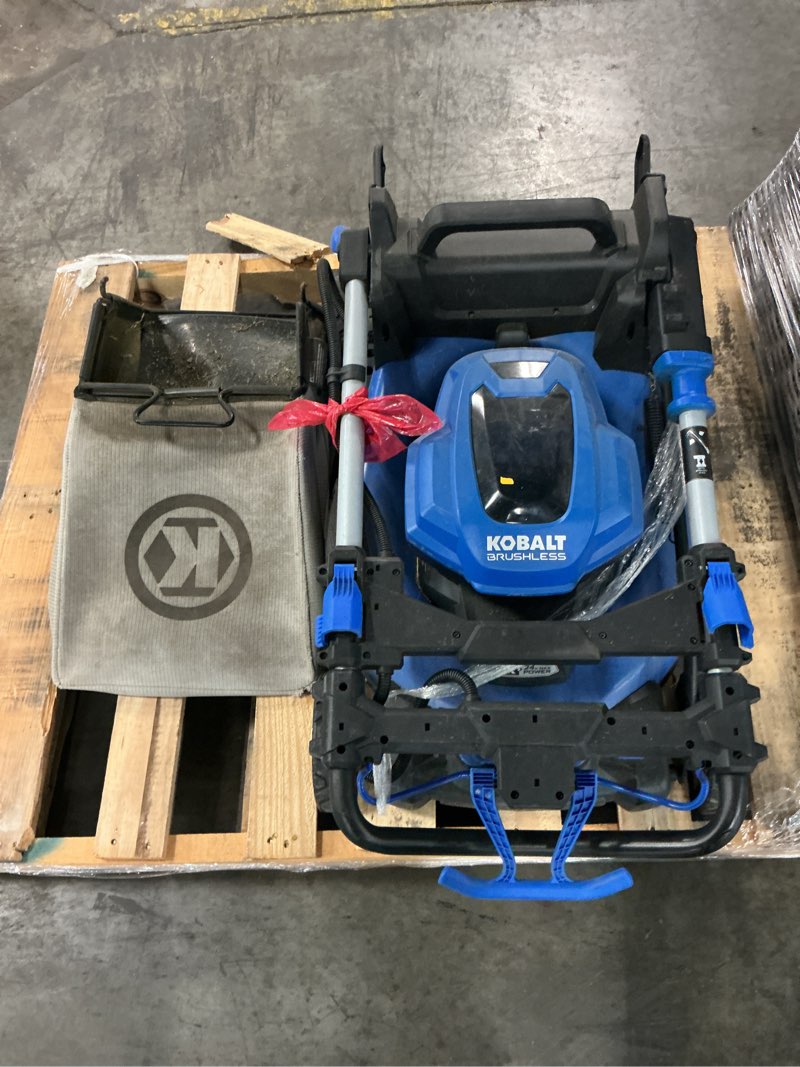 Condition photo showing As Is for kobalt lawn mower