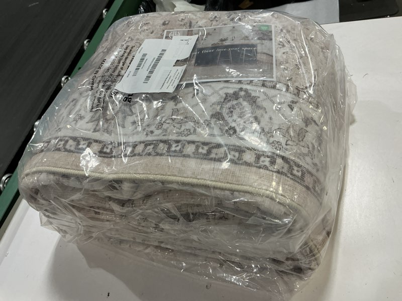 Condition photo showing New/Like New for Hallway Washable Runner Rug - 3x20 Kitchen Rugs Entryway Rug Long Runner Vintage Soft Floor Mat Non Slip Indoor Farmhouse Carpet for Bathroom Living Room Bedroom (3 X 20, Beige) 3' x 20' (Rectangular) Beige