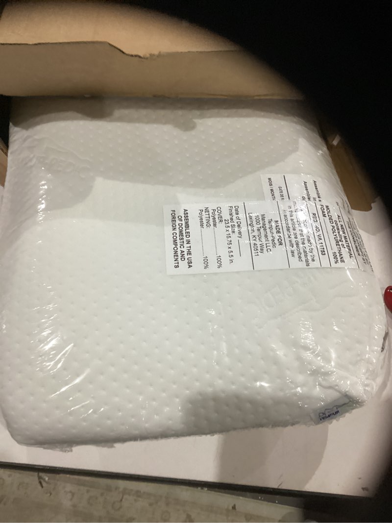 Condition photo showing Good Condition for tempur-pedic memory foam symphony pillow luxury soft feel, standard, white