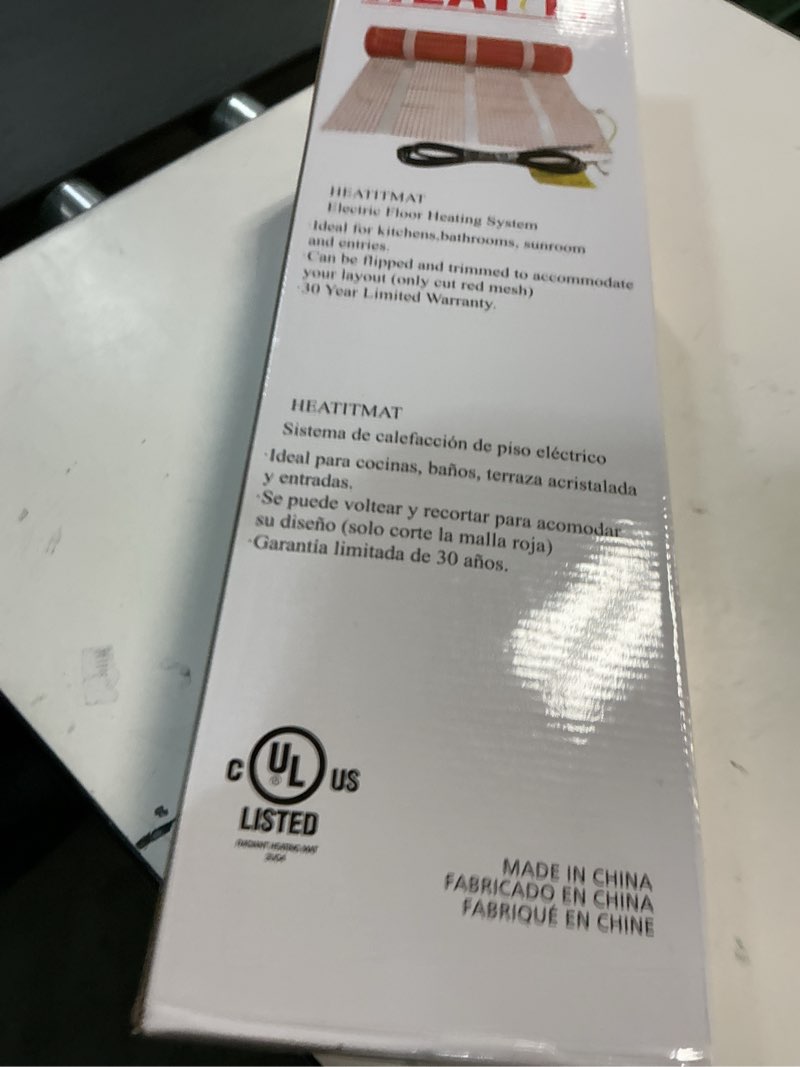Condition photo showing New/Like New for 35 sqft HEATIT Warmmat Electric Radiant Self-adhesive Floor Heat Heating System 35 sq.ft. Only Warmmat