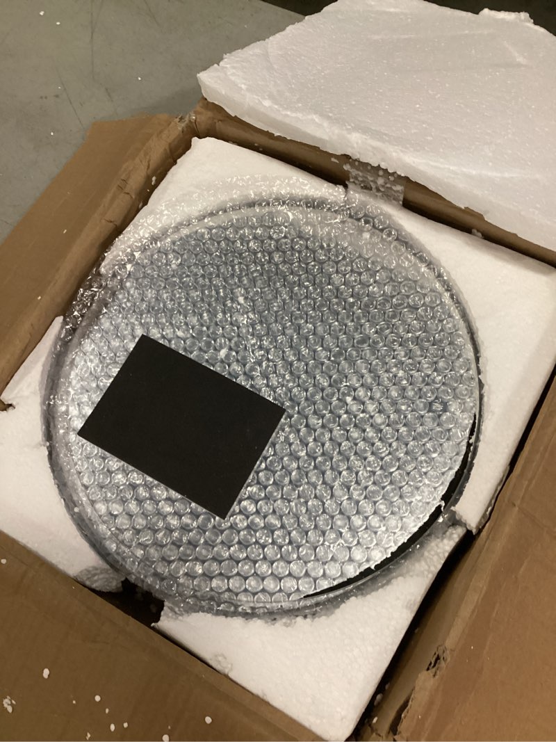 Condition photo showing Good Condition for 12pcs round mirror tiles for centerpieces, mirror trays flat 8inch circle mirrors for tables mirror centerpieces, circle mirror candle plates for table centerpieces wedding party centerpieces