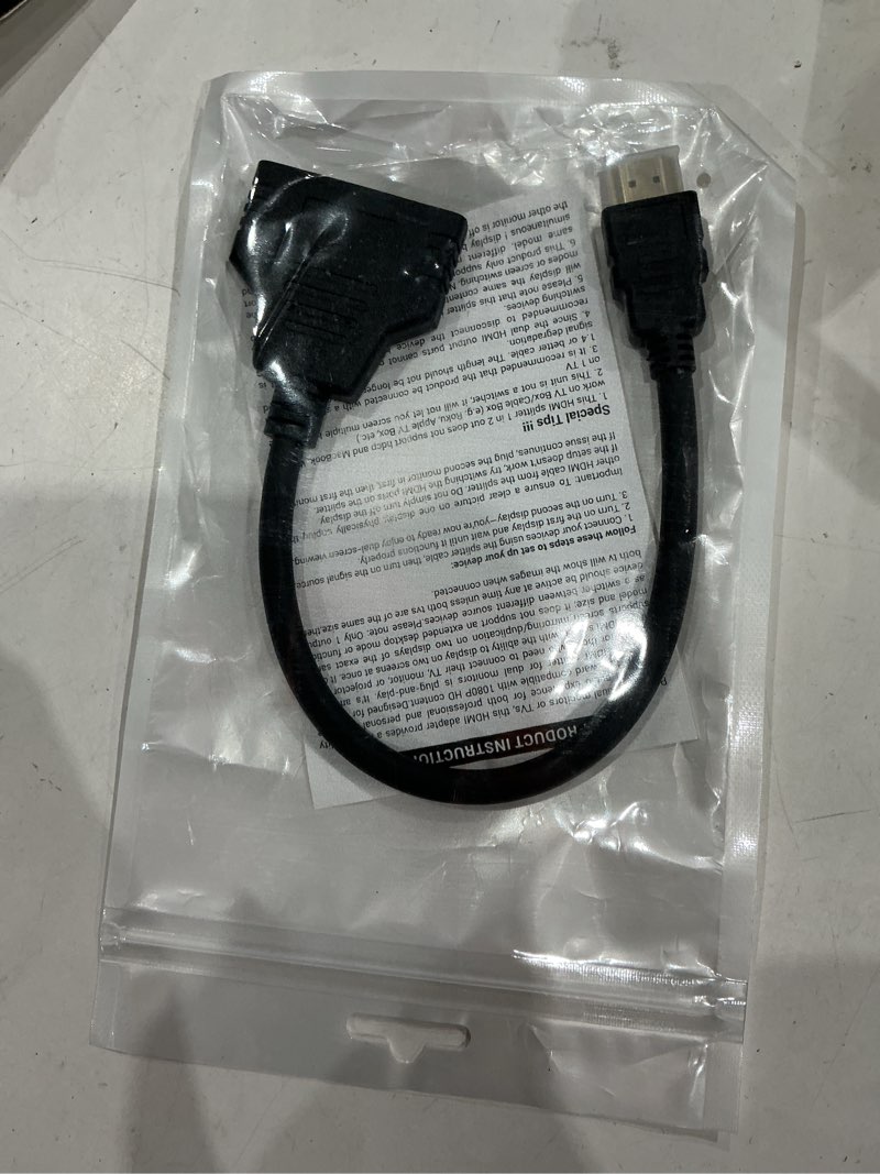 Condition photo showing Good Condition for batu hdmi splitter adapter cable - hdmi splitter 1 in 2 out male to dual female 1 to 2 way for hd, led, lcd, tv, support two the same tvs at the same time mirror only