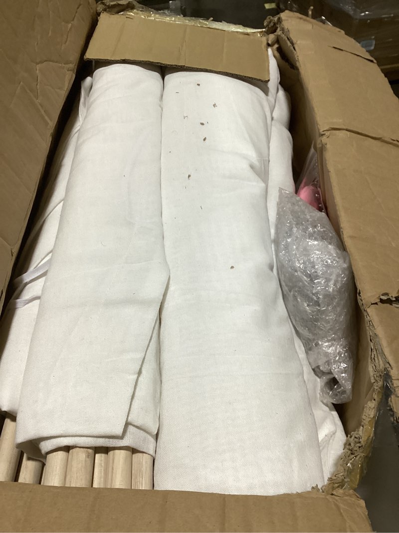 Condition photo showing Good Condition for 6 Pack Sleepovers Teepee Tent for Kids Bulk with Mattress Sheet Light,Natural Cotton Washable Indoor Play Tent for Birthday Slumber Party Girls Boys Pajama Movie Night Supplies(White)